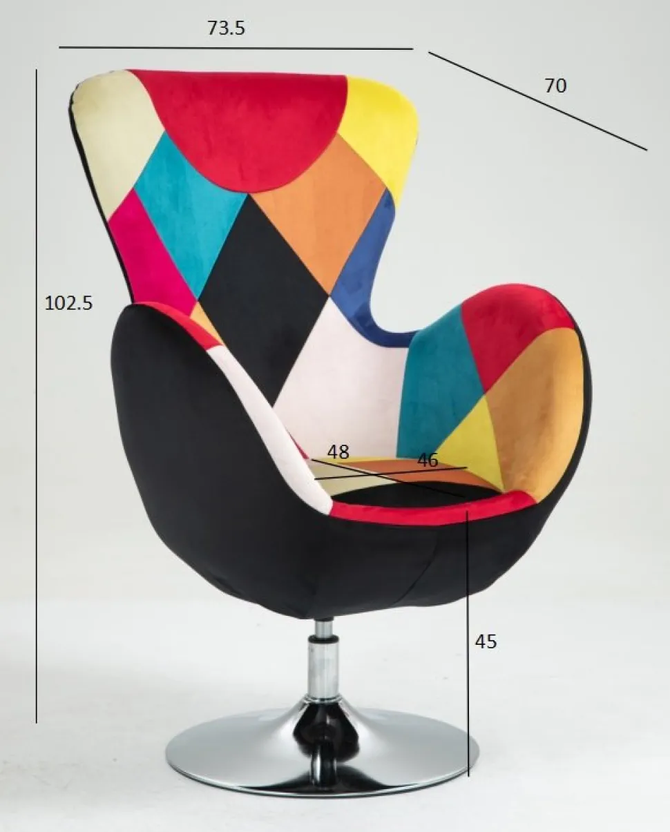 Fåtölj flerfärgad - Lucille + Textilrengöring för möbler