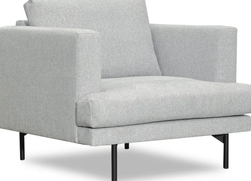 Fåtölj grå med svarta ben