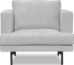 Fåtölj grå med svarta ben