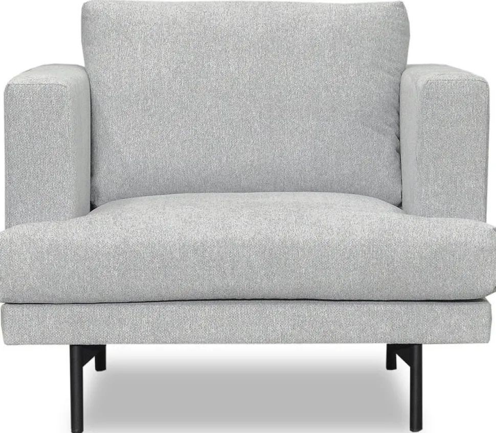 Fåtölj grå med svarta ben