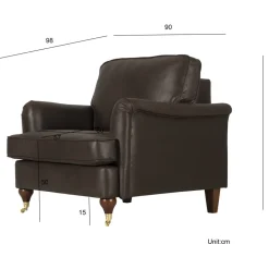 Fåtölj Howard brun klädsel - Watford + Fläckborttagare för möbler