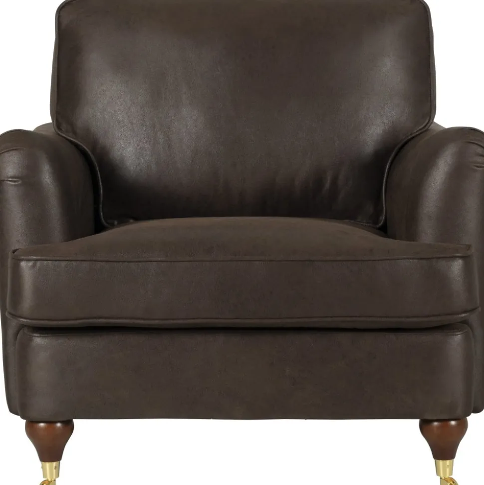 Fåtölj Howard brun klädsel - Watford + Textilrengöring för möbler