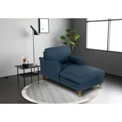 Fåtölj howard chaiselounge blå - Watford Deluxe + Textilrengöring för möbler