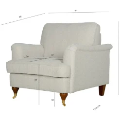 Fåtölj Howard i bouclé - Watford Deluxe + Textilrengöring för möbler