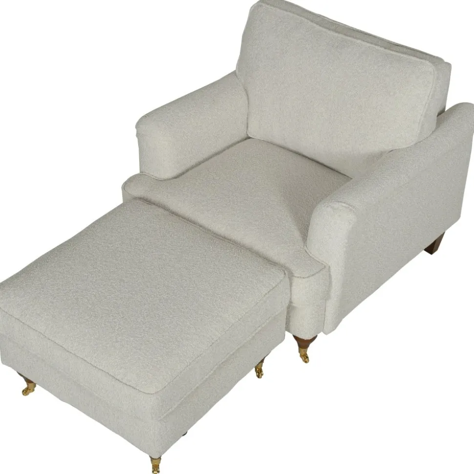 Fåtölj Howard i bouclé - Watford Deluxe + Textilrengöring för möbler