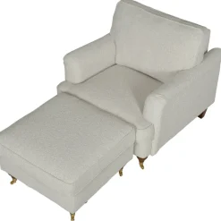 Fåtölj Howard i bouclé - Watford Deluxe + Möbeltassar