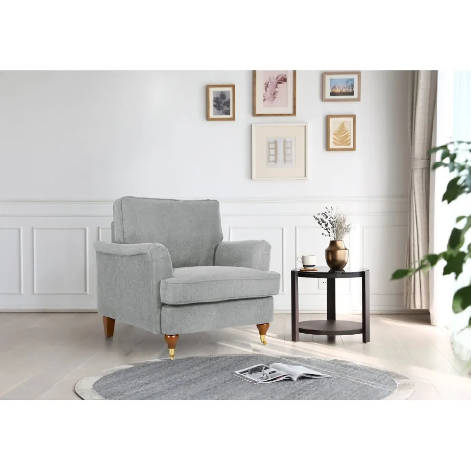 Fåtölj Howard i grått tyg