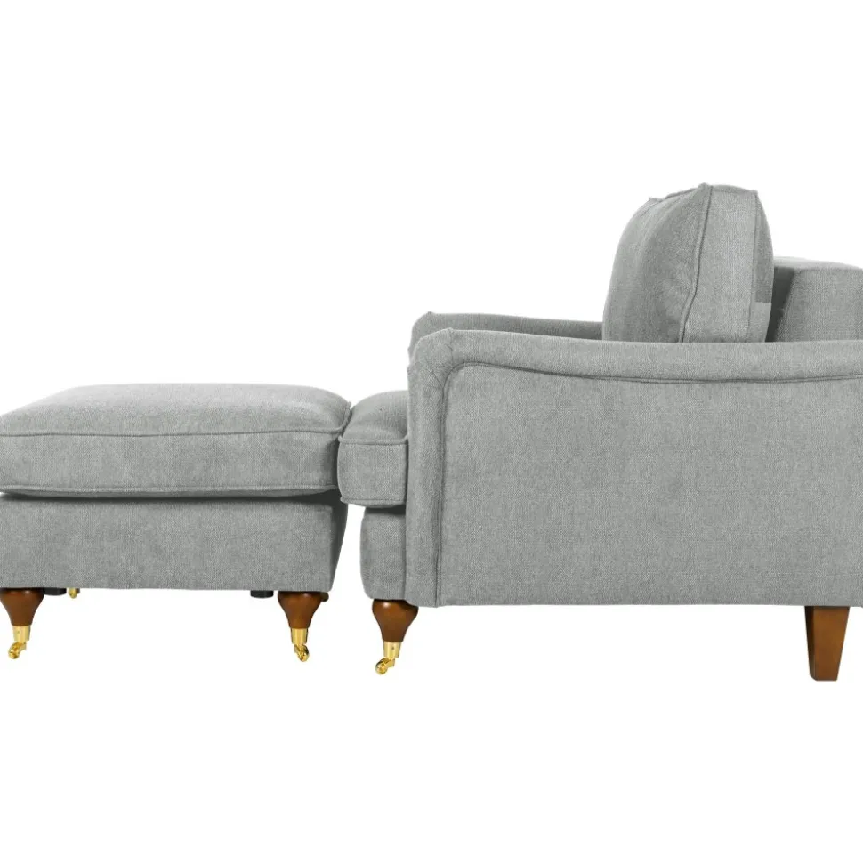 Fåtölj Howard i grått tyg + Fläckborttagare för möbler