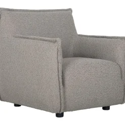 Fåtölj i bouclè - Mörkbeige