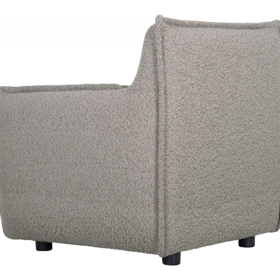 Fåtölj i bouclè - Mörkbeige