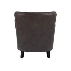 Fåtölj i grå vintage PU - Norberg + Fläckborttagare för möbler