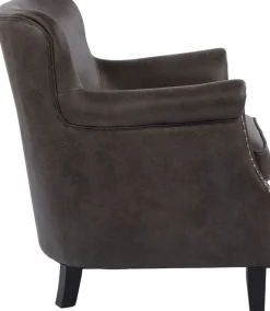 Fåtölj i grå vintage PU - Norberg + Textilrengöring för möbler