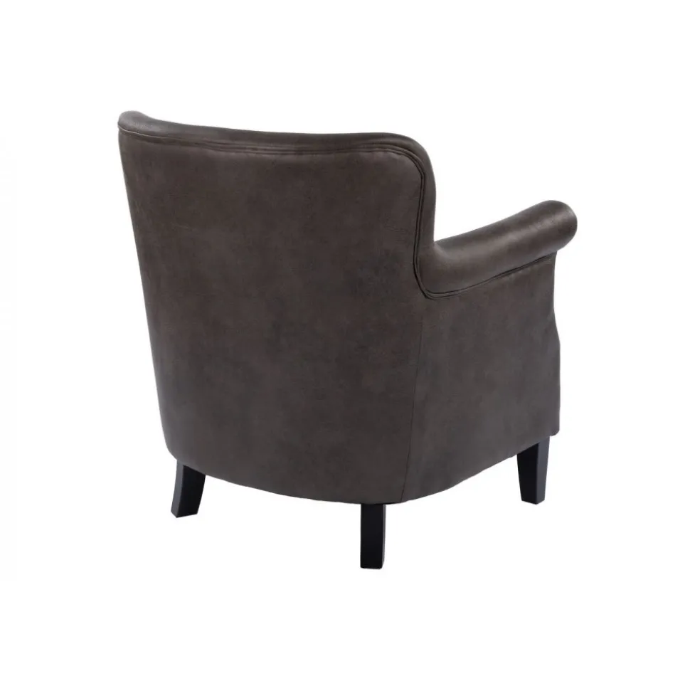 Fåtölj i grå vintage PU - Norberg + Textilrengöring för möbler