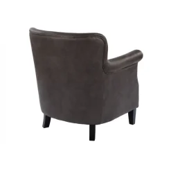 Fåtölj i grå vintage PU - Norberg