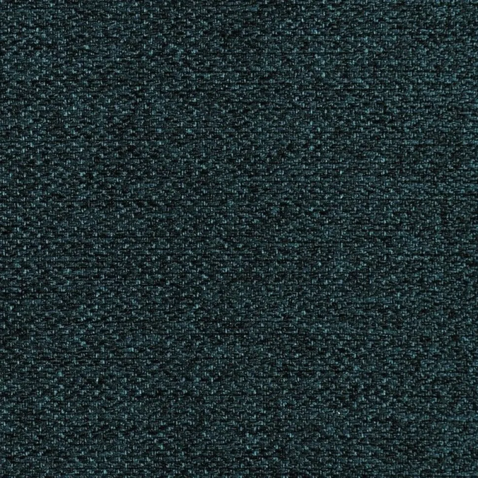 Fåtölj i mörkblått tyg med armstöd i ek - Zack