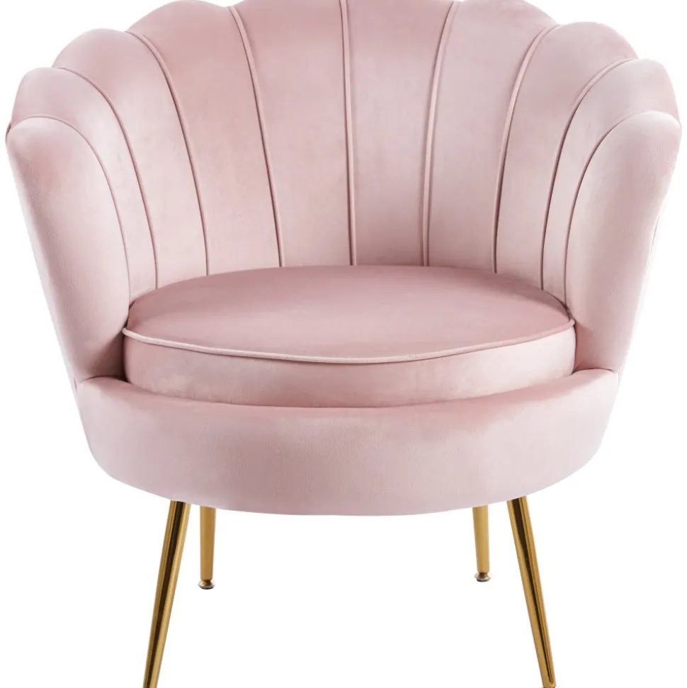 Fåtölj i rosa sammet - Kingsley