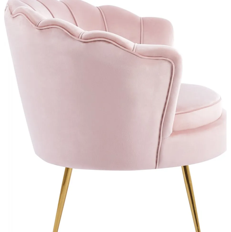 Fåtölj i rosa sammet - Kingsley