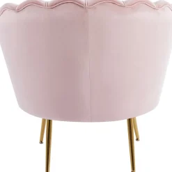 Fåtölj i rosa sammet - Kingsley