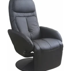 Fåtölj i svart konstläder ställbar - Berit + Textilrengöring för möbler