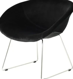 Fåtölj i svart sammet