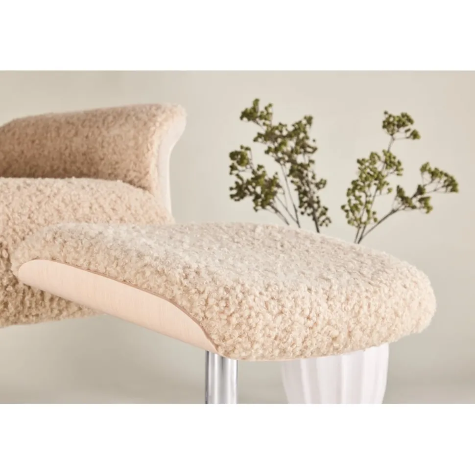 Fåtölj med fotpall - Beige / Whitewash + Fläckborttagare för möbler