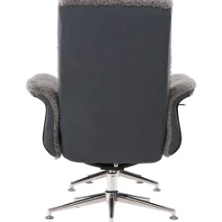 Fåtölj med fotpall - Grå - Hagön + Fläckborttagare för möbler