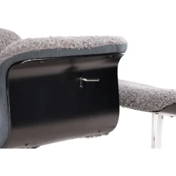 Fåtölj med fotpall - Grå - Hagön + Textilrengöring för möbler