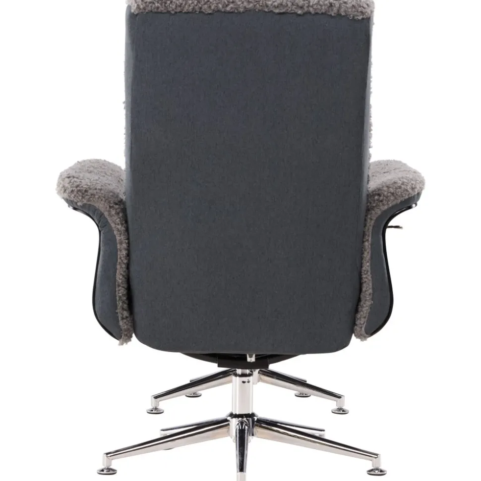 Fåtölj med fotpall - Grå - Hagön + Textilrengöring för möbler