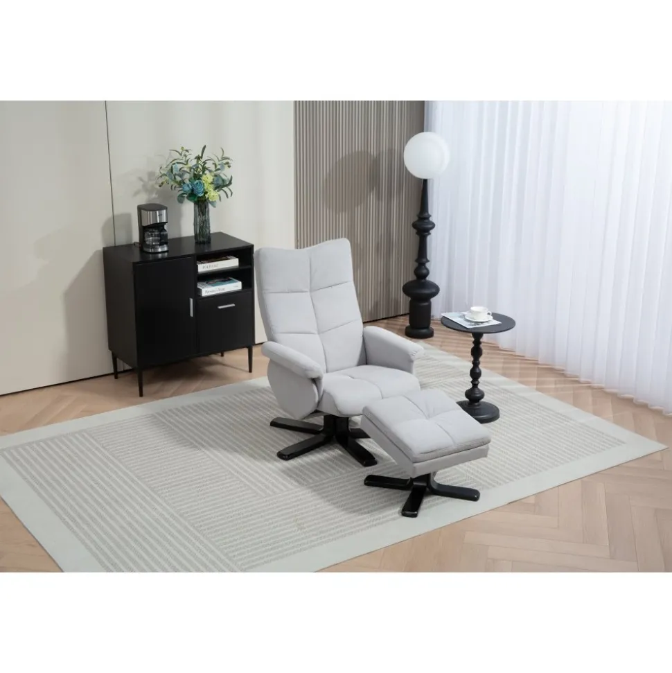 Fåtölj med fotpall - Ställbar