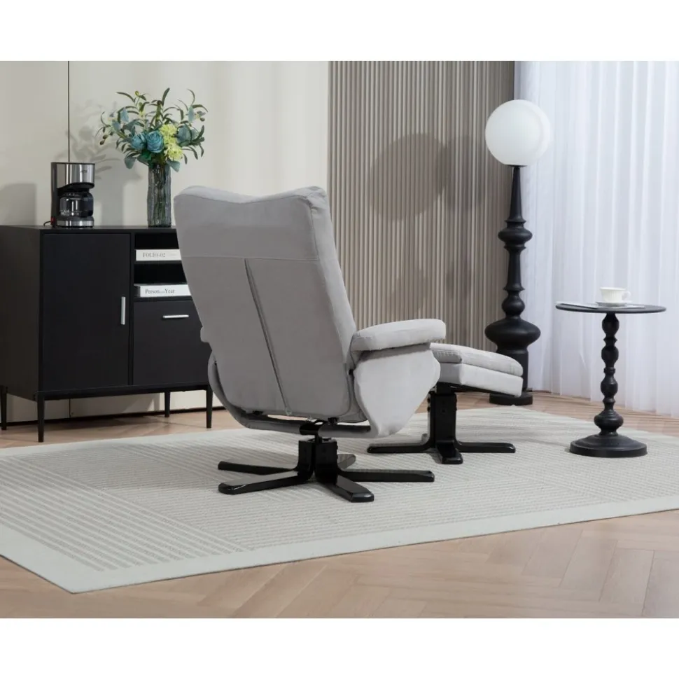 Fåtölj med fotpall - Ställbar