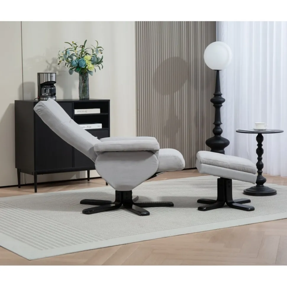 Fåtölj med fotpall - Ställbar