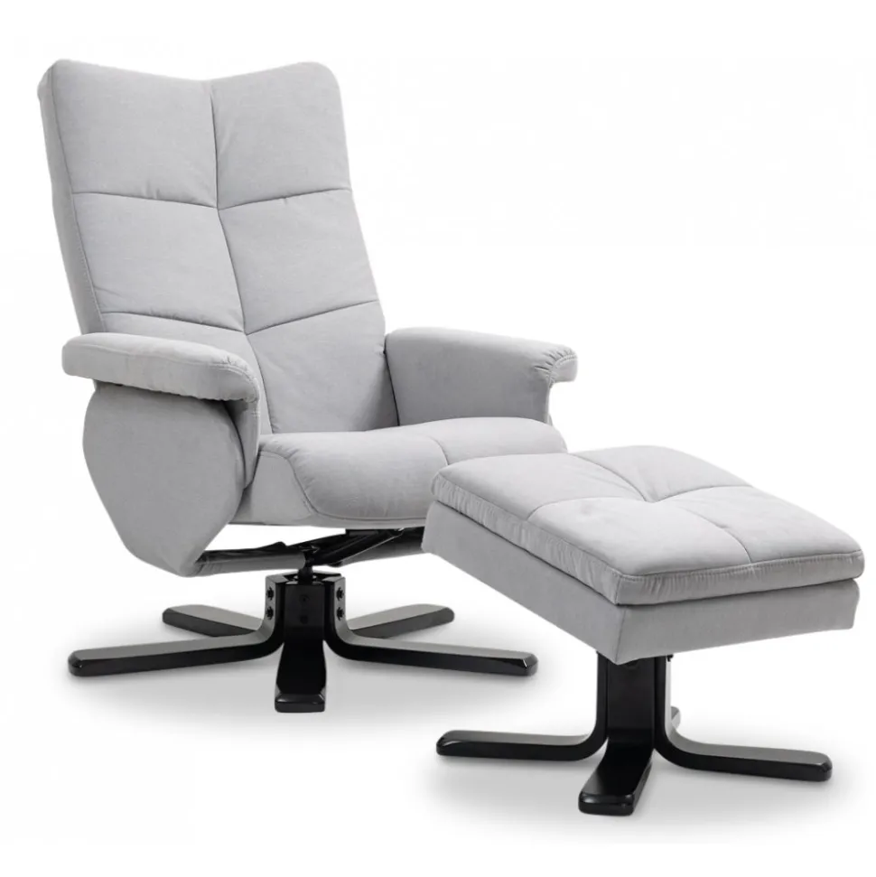 Fåtölj med fotpall - Ställbar + Möbeltassar