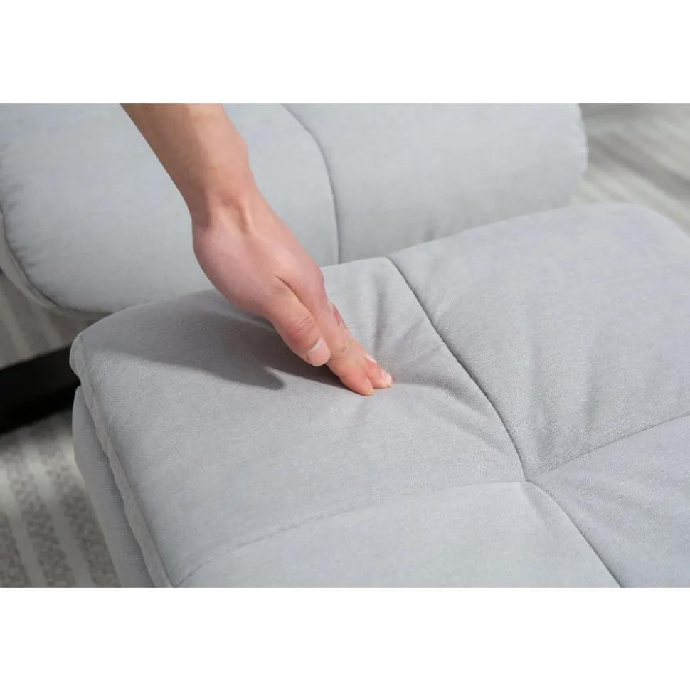 Fåtölj med fotpall - Ställbar + Möbeltassar