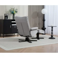 Fåtölj med fotpall - Ställbar + Möbeltassar