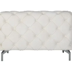 Fåtölj med knappar beige sammet + Textilrengöring för möbler