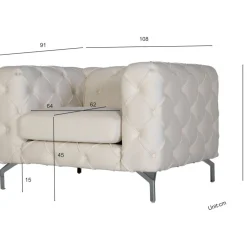 Fåtölj med knappar beige sammet + Textilrengöring för möbler