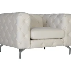 Fåtölj med knappar beige sammet + Fläckborttagare för möbler