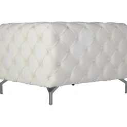 Fåtölj med knappar beige sammet + Fläckborttagare för möbler