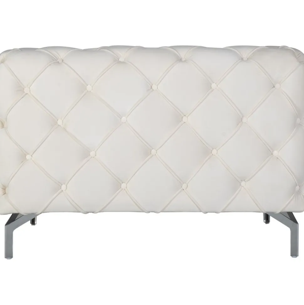 Fåtölj med knappar beige sammet + Fläckborttagare för möbler