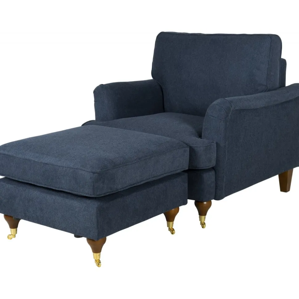 Fåtölj mörkblå - Howard + Textilrengöring för möbler