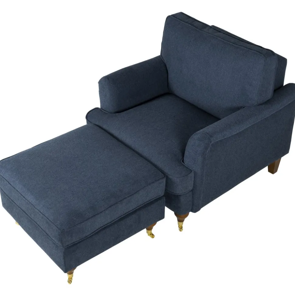 Fåtölj mörkblå - Howard + Textilrengöring för möbler