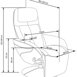 Fåtölj ställbar i konstläder - Berit