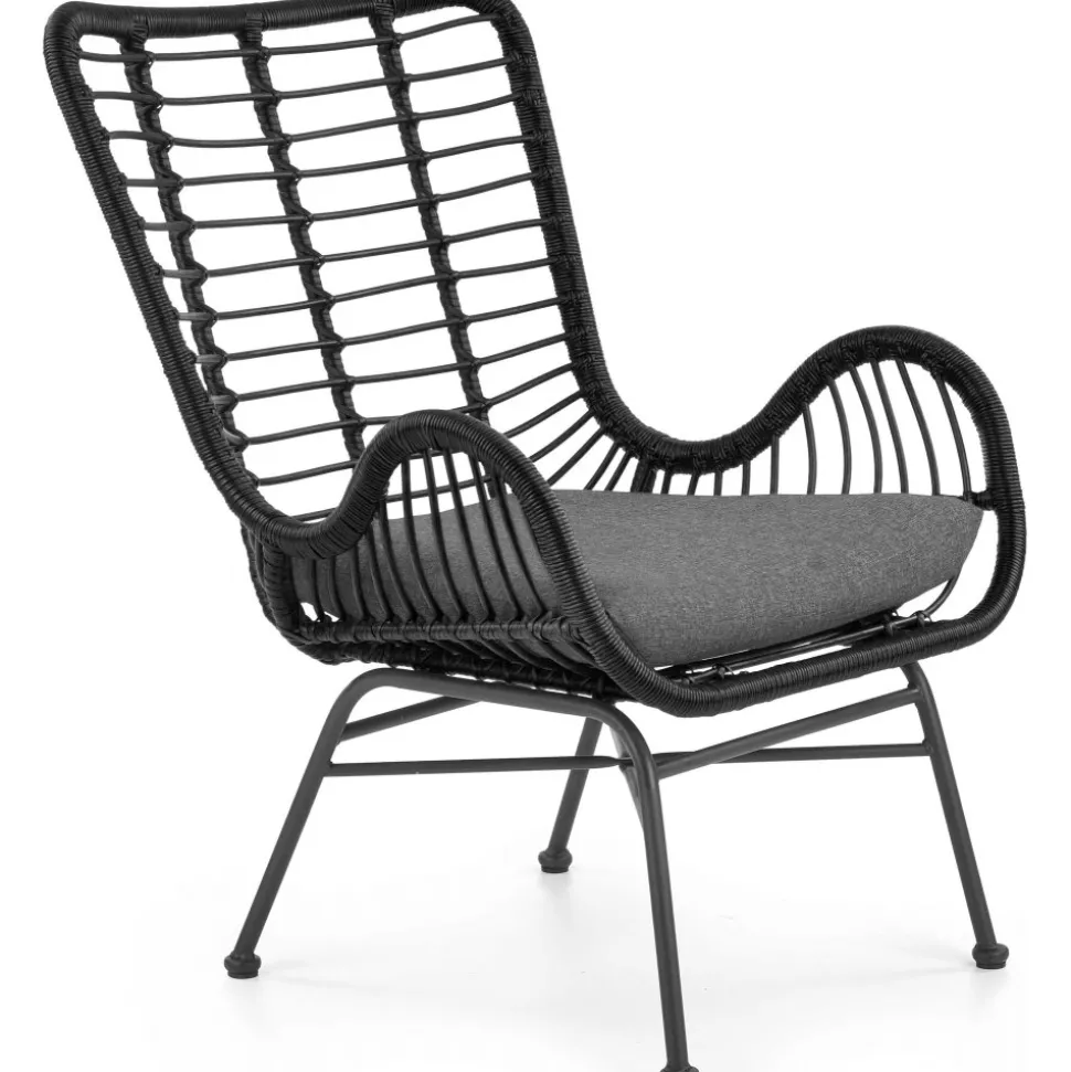 Fåtölj Svart - Minos + Möbeltassar