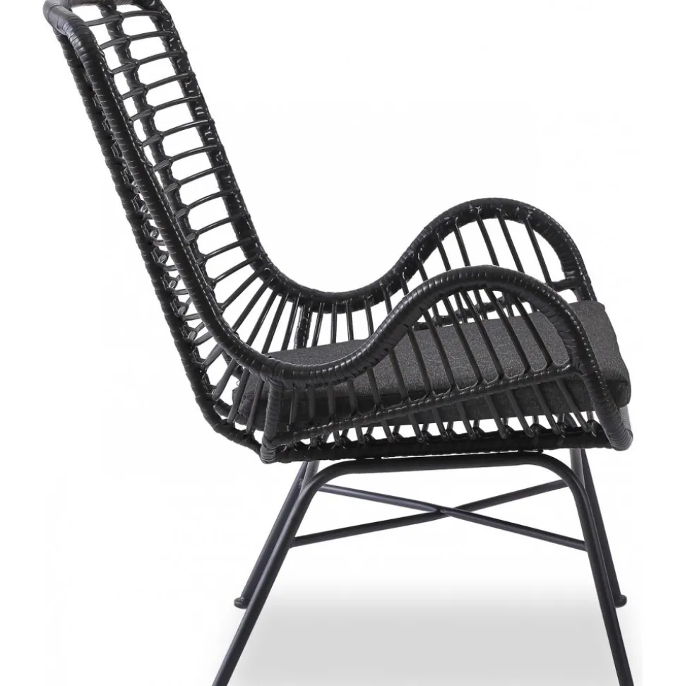 Fåtölj Svart - Minos + Möbeltassar