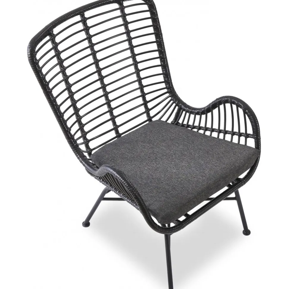 Fåtölj Svart - Minos + Möbeltassar