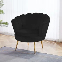 Fåtölj svart sammet - Kingsley