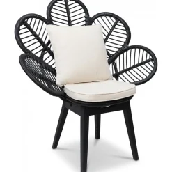 Fåtölj svart/rotting - Peacock + Textilrengöring för möbler