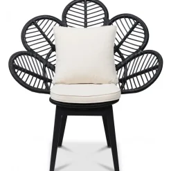 Fåtölj svart/rotting - Peacock + Textilrengöring för möbler