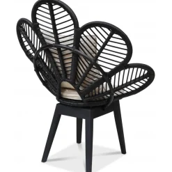 Fåtölj svart/rotting - Peacock + Textilrengöring för möbler