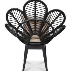 Fåtölj svart/rotting - Peacock + Textilrengöring för möbler